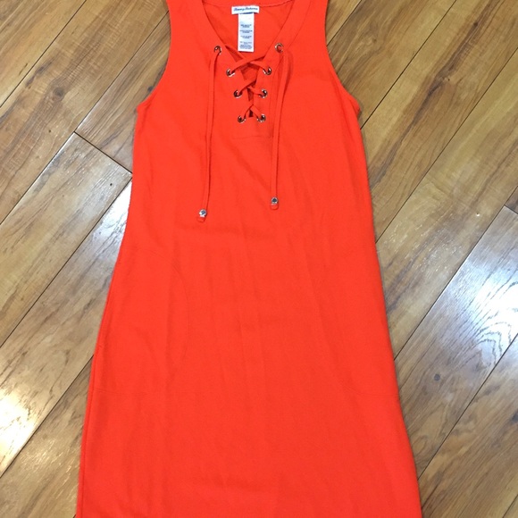 Tommy Bahama waffle knit premium style golf tennis summer dress orange c… - Picture 3 of 4